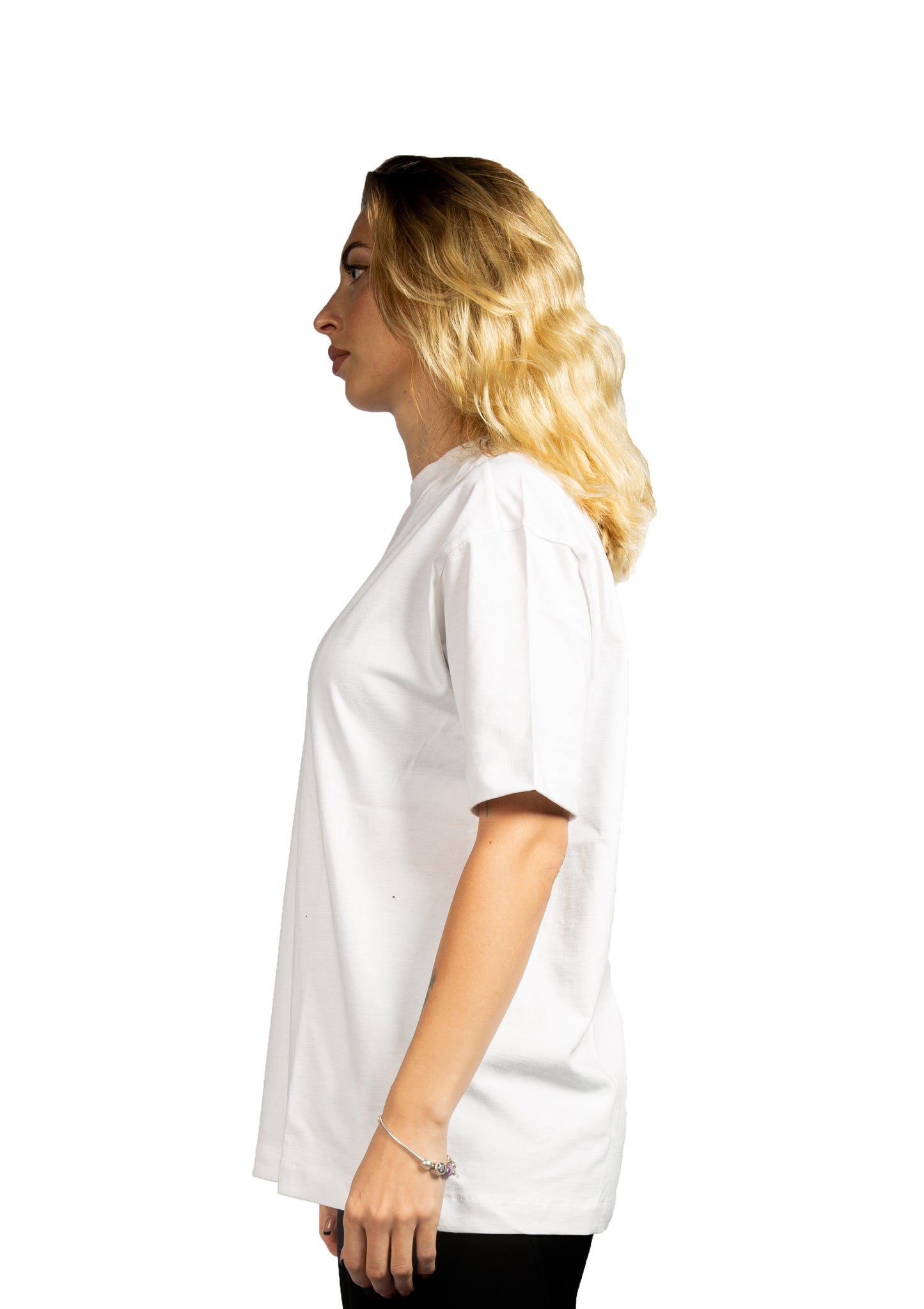 Signature Face Oversized printed White T-shirt FOR HER .