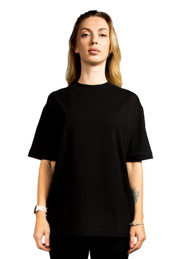 Flower tee Oversized printed Black T-shirt .