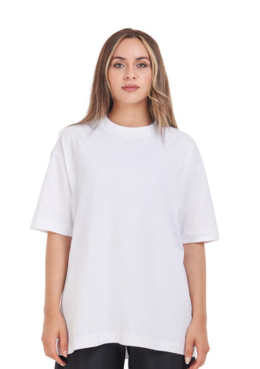 Stream tee Oversized printed White T-shirt for Her