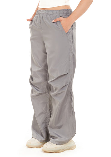 Silver parachute pant
