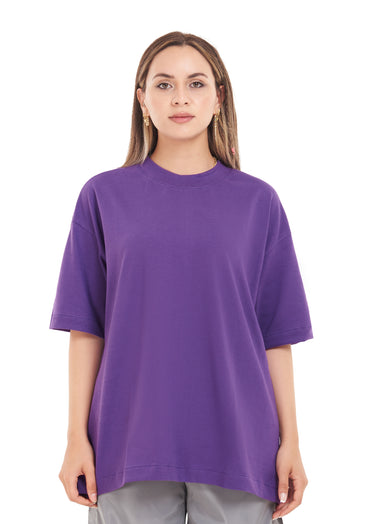 Butterfly Oversized printed Purple T-shirt for Her