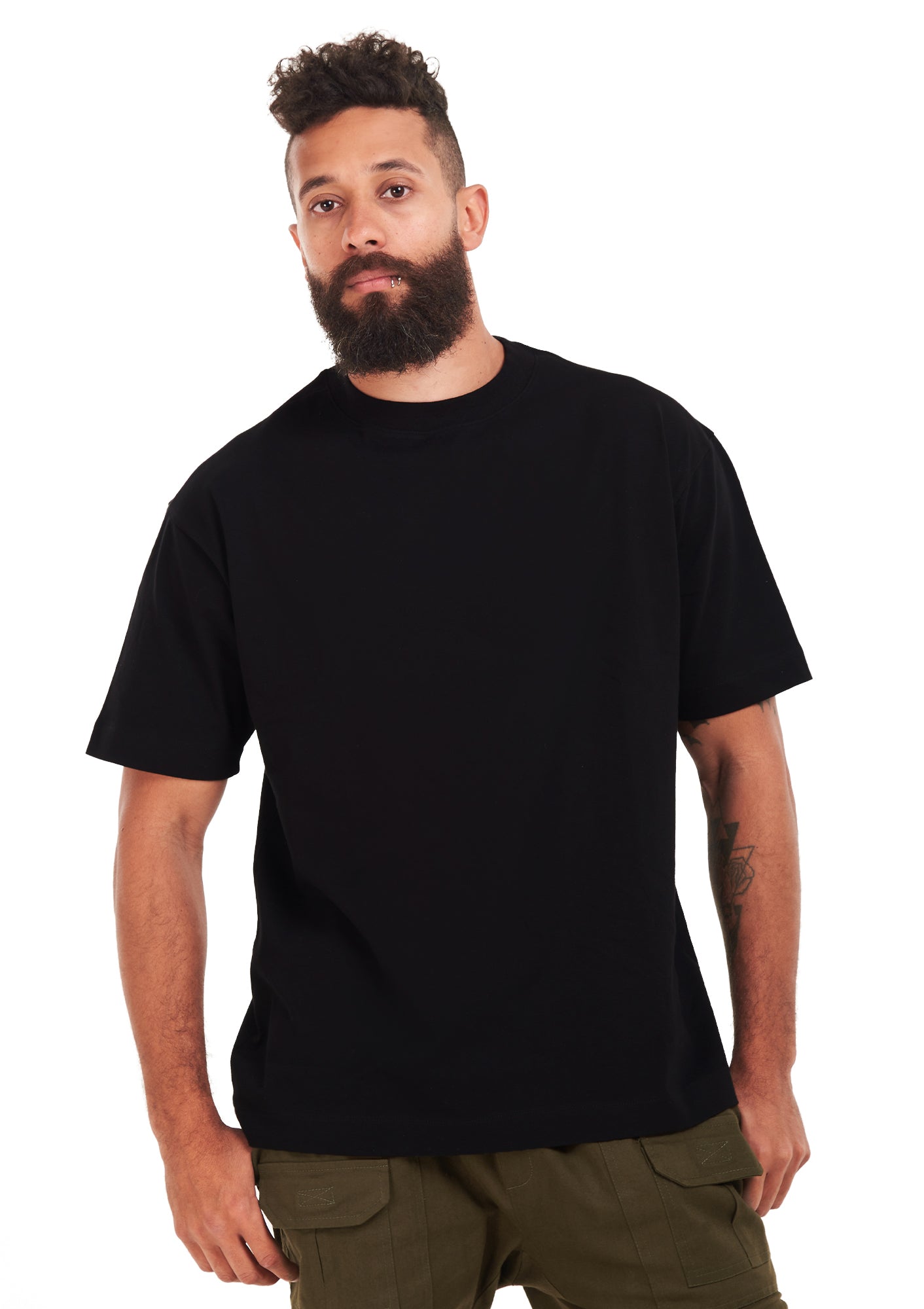 Butterfly tee Oversized printed Black T-shirt .