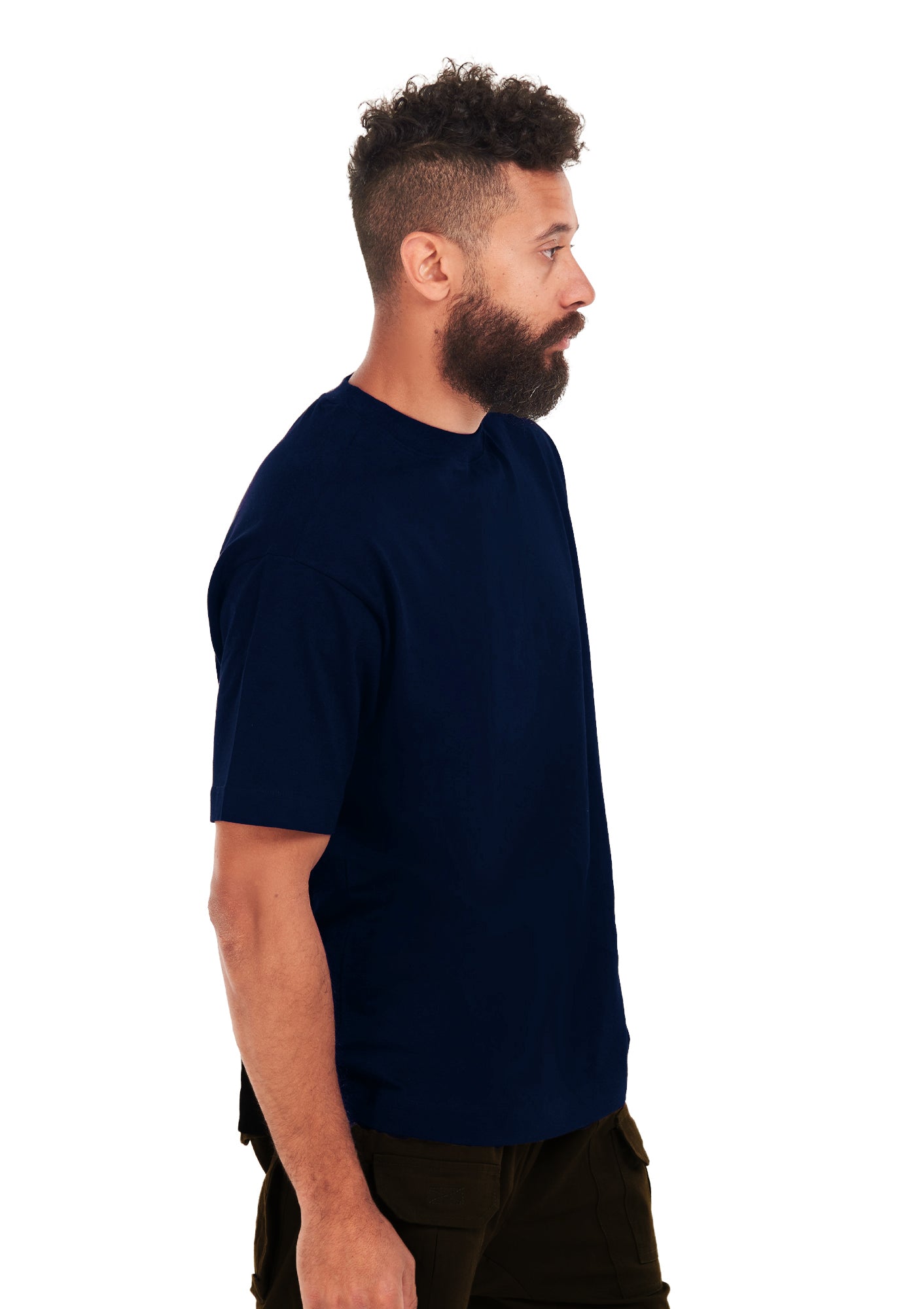 Butterfly tee Oversized printed D-Blue T-shirt .