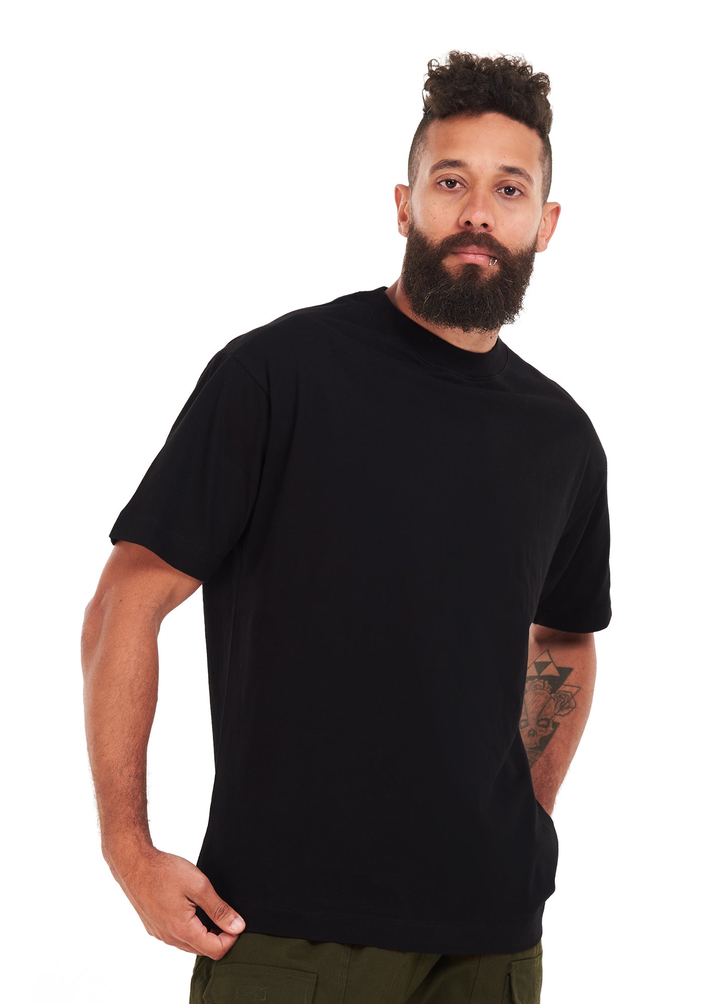 Flower tee  Oversized printed Black T-shirt .