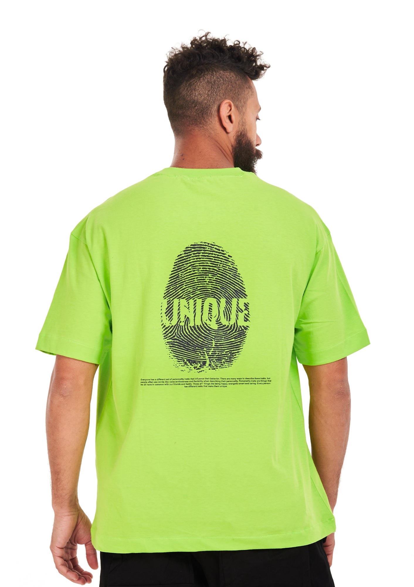 Unique Oversized printed Green apple T-shirt .