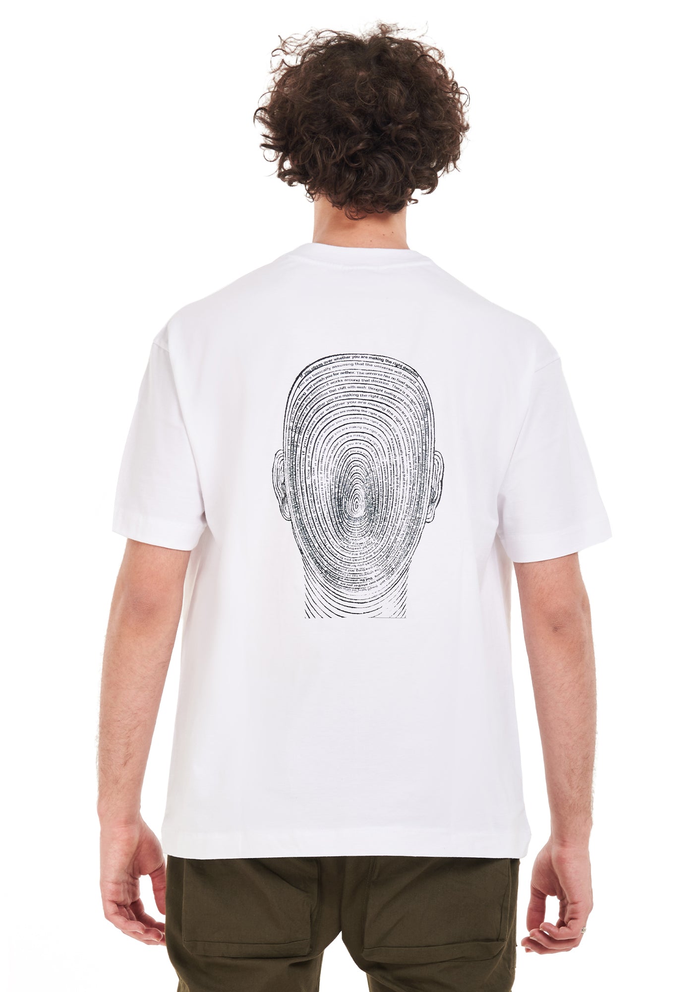 Signature Face Oversized printed White  T-shirt .
