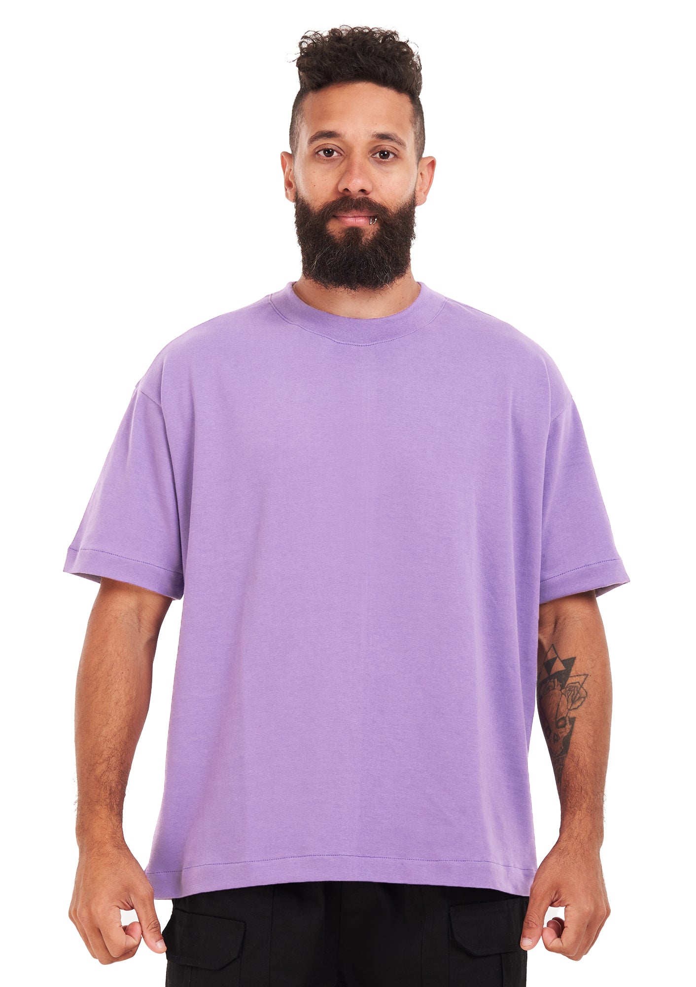 Oversized plain Lavender T-shirt .