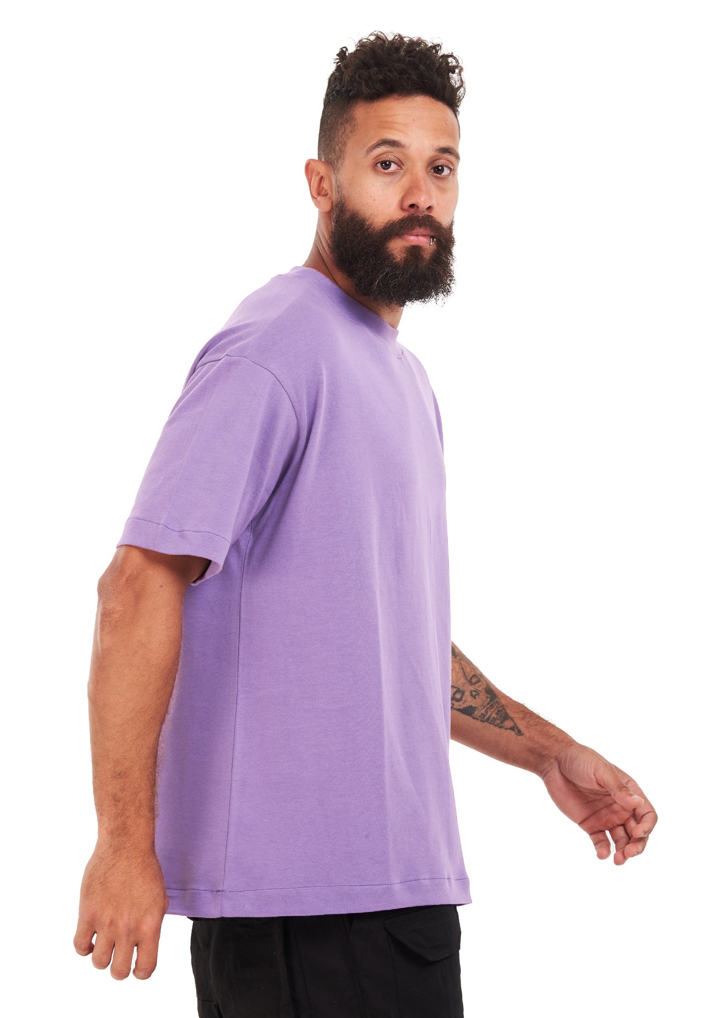 Oversized plain Lavender T-shirt .