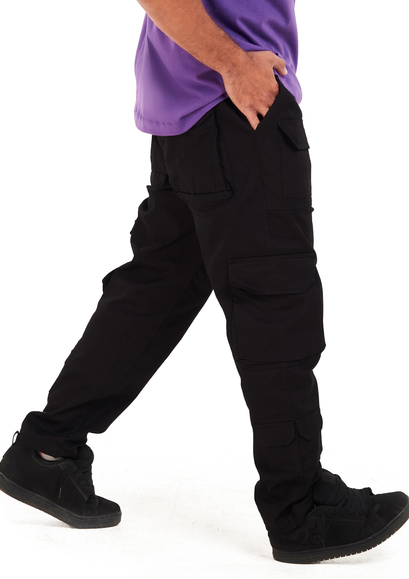 Medium Black Cargo Sweatpants