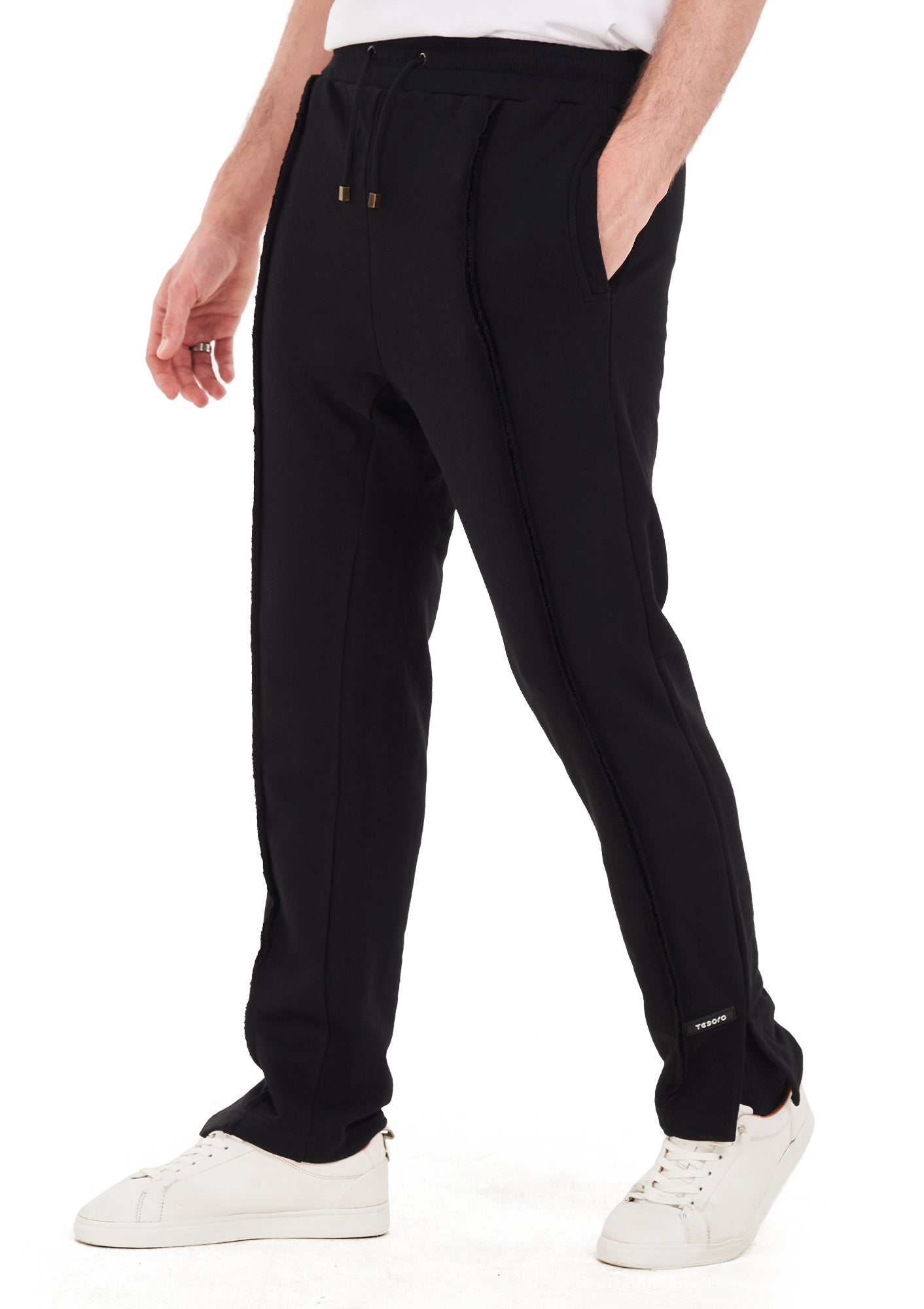 Black Jogger with cut