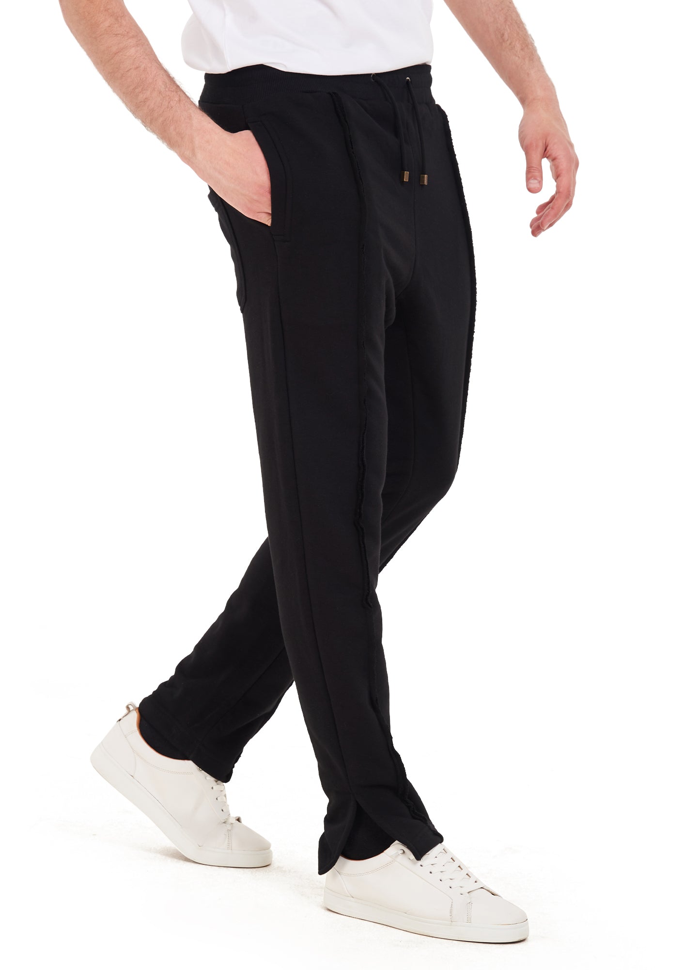 Black Jogger with cut