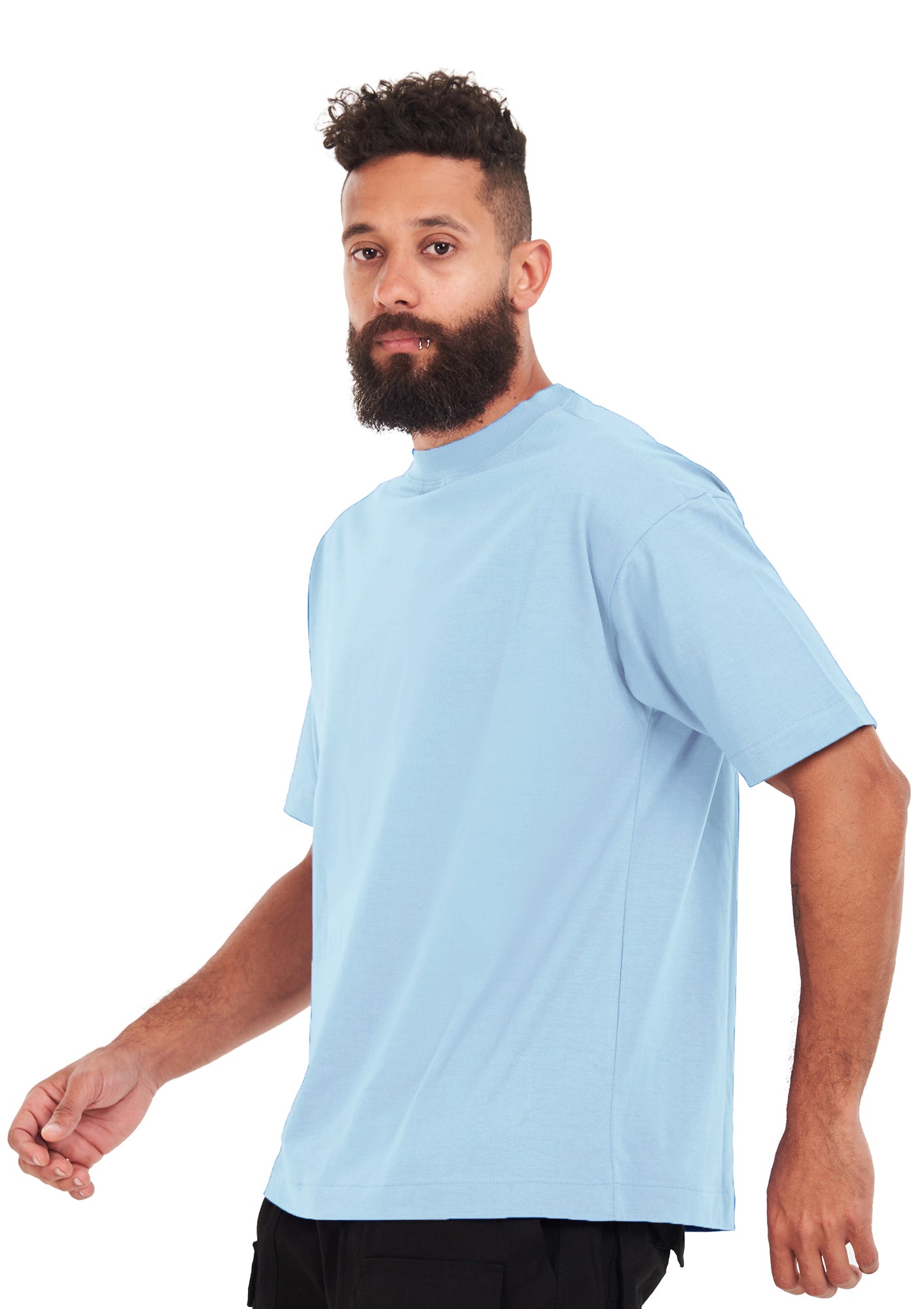 Butterfly tee Oversized printed Sky Blue T-shirt .