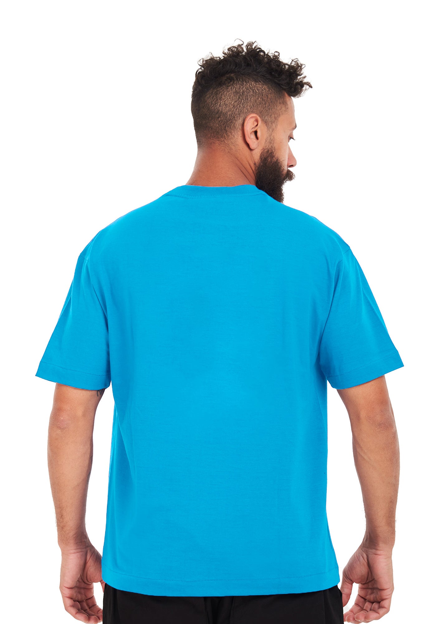 Oversized plain L Blue T-shirt .