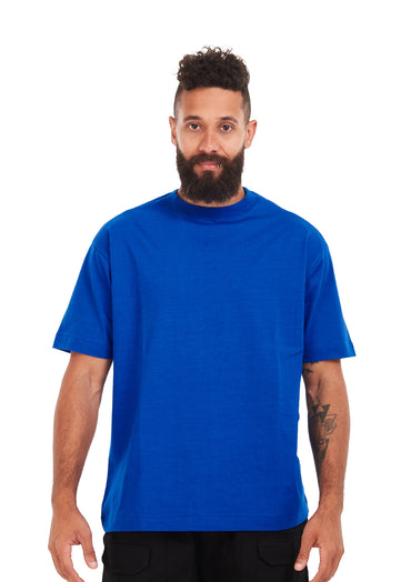 Flower Tee Oversized printed Royal blue T-shirt .