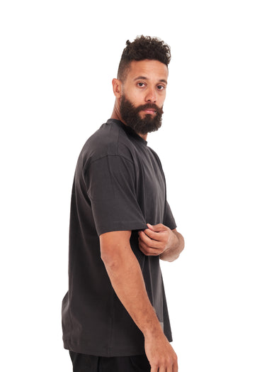 Oversized plain D-Gray T-shirt .