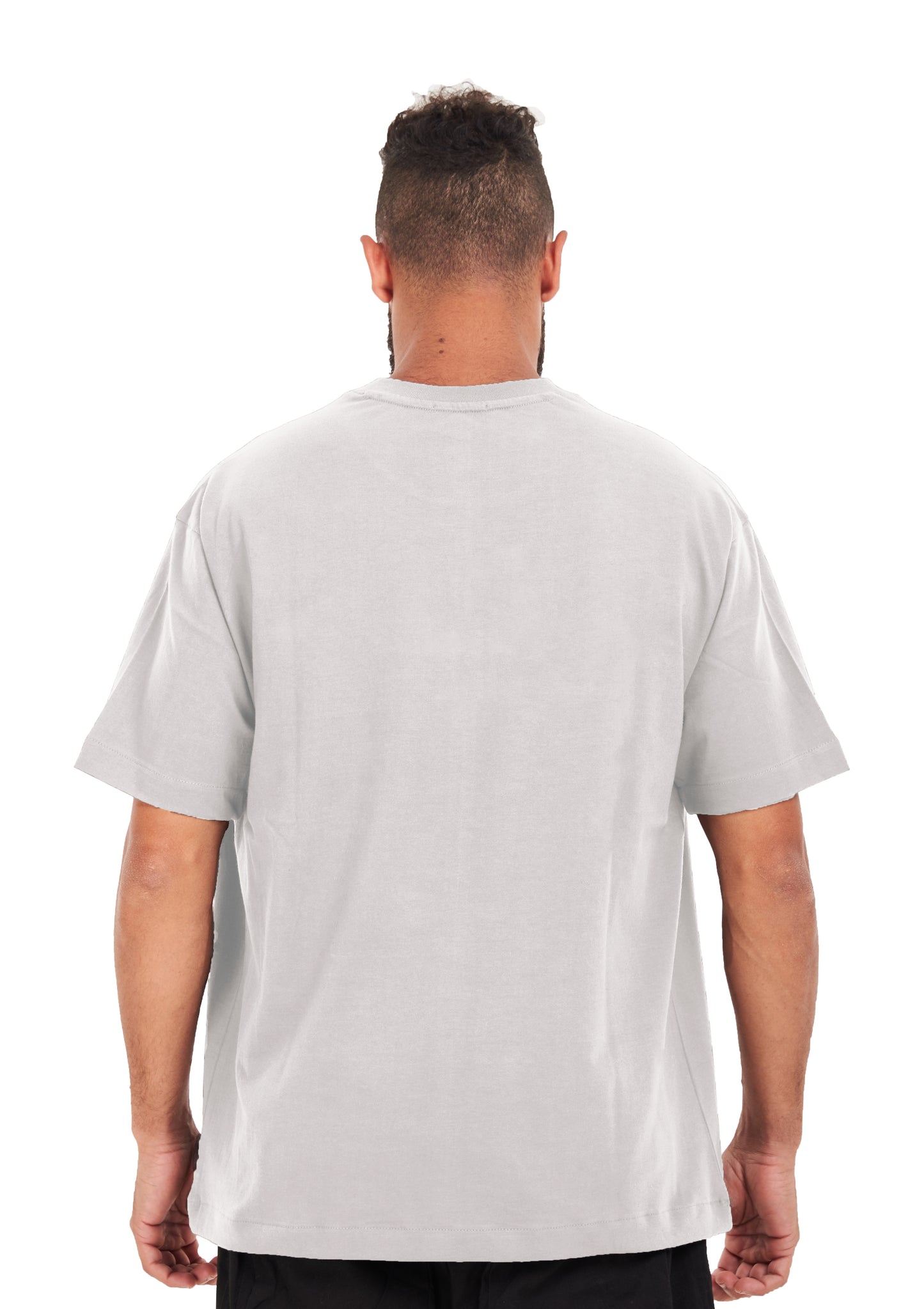 Oversized plain Silver T-shirt .