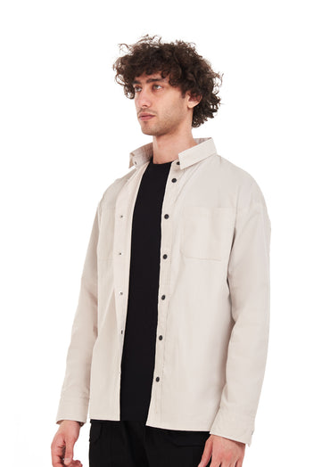 Beige Men Shirt