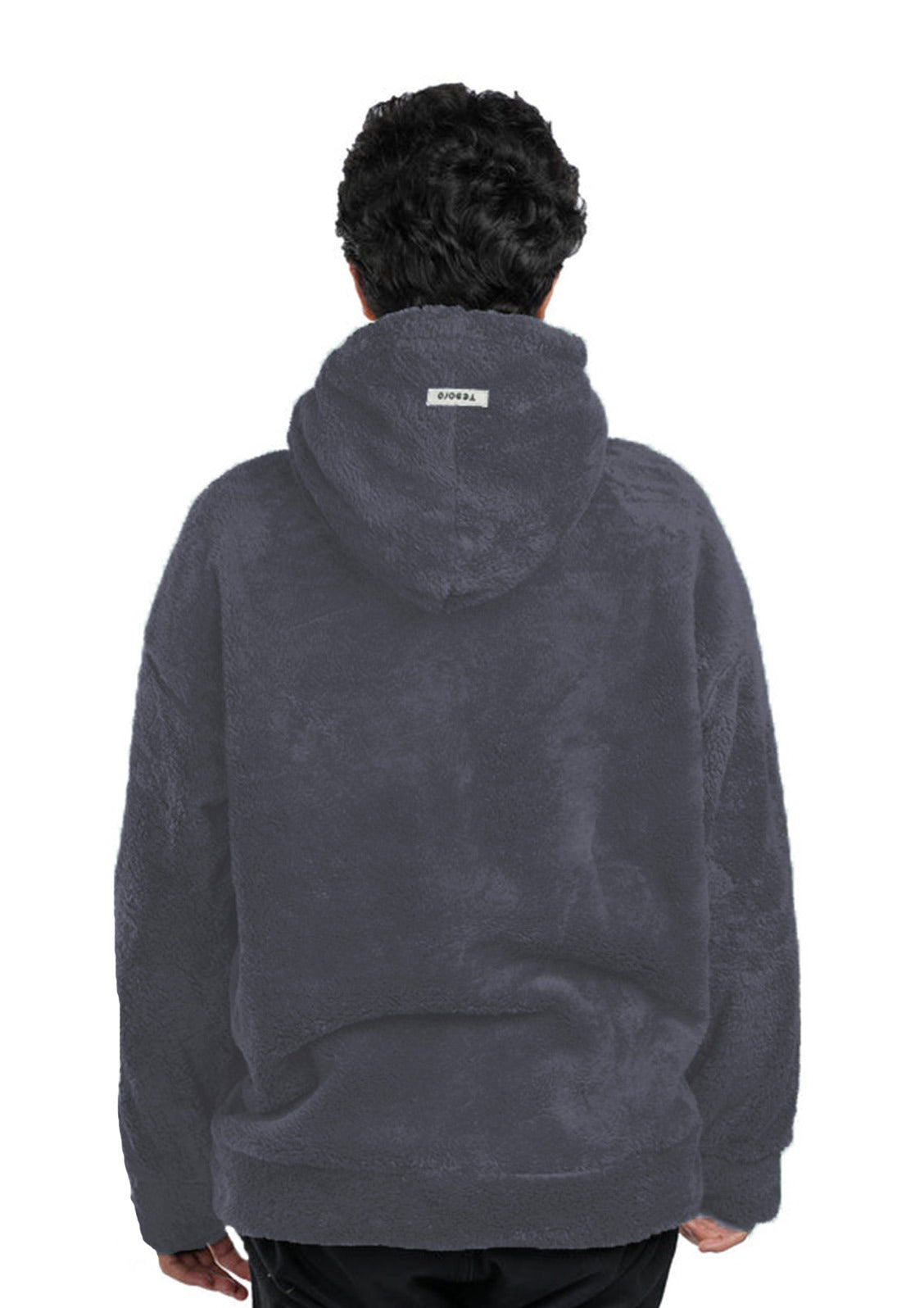 Gray Fur Oversized Hoodie