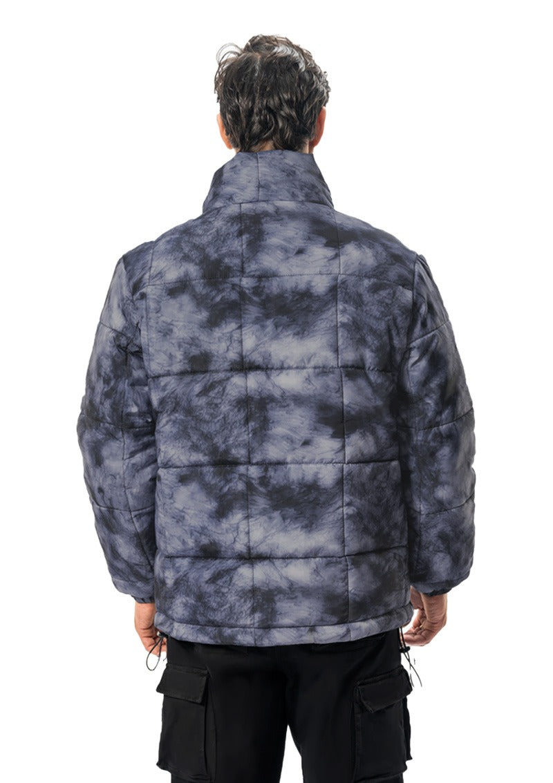 MARBLE PUFFER WATER PROOF PRINTED JACKET