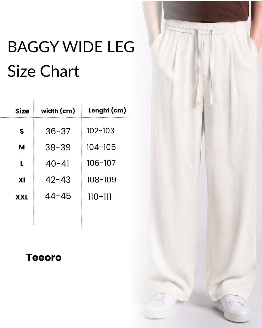 OFF WHITE BAGGY WIDE LEG