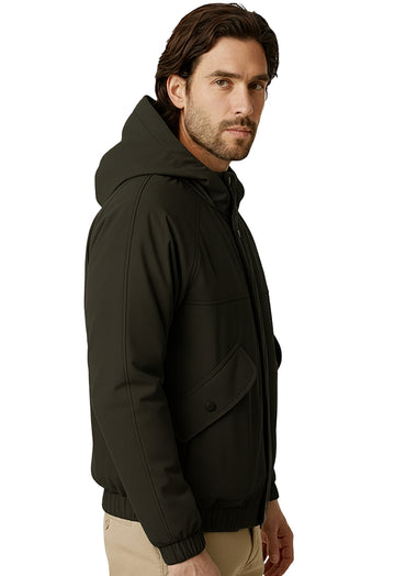 Dark Green Oversized Cropped Jacket