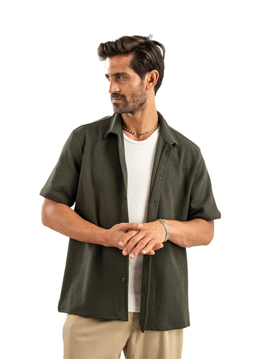 OLIVE COTTON SHIRT