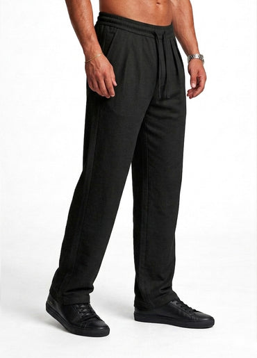 BLACK RELAXED FIT WIDE LEG