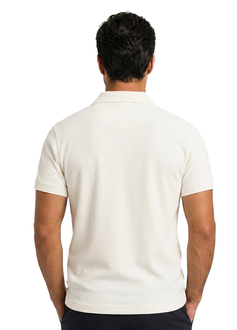 THE OFF WHITE BUTTONED POLO SHIRT