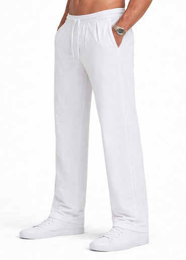 WHITE RELAXED FIT WIDE LEG