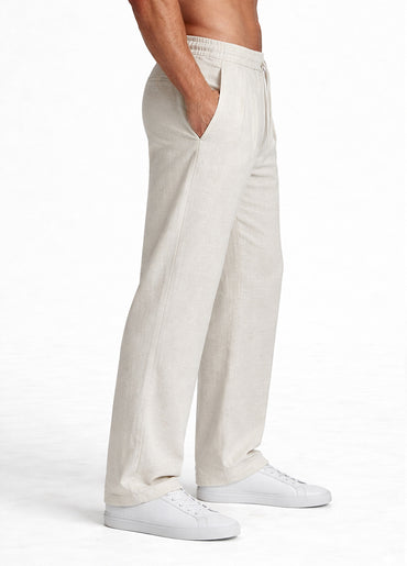 OFF WHITE RELAXED FIT WIDE LEG