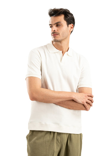 OFF WHITE POLO SHIRT