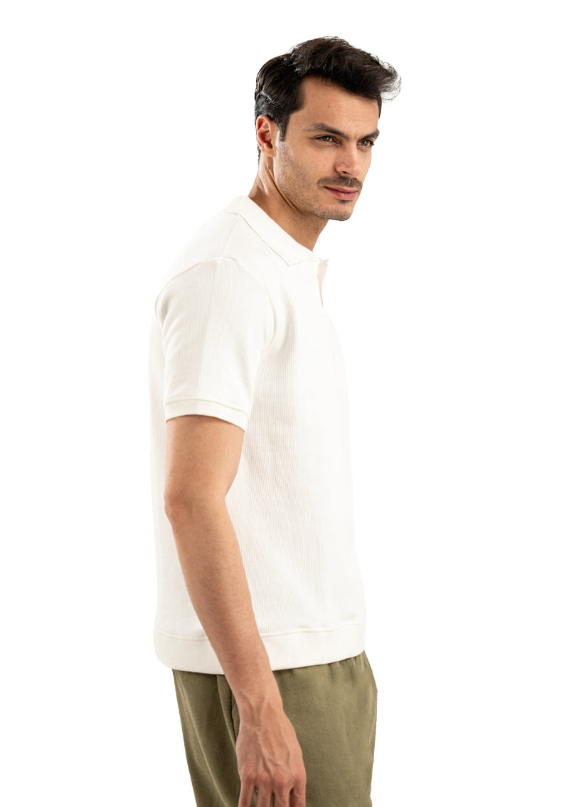 OFF WHITE POLO SHIRT