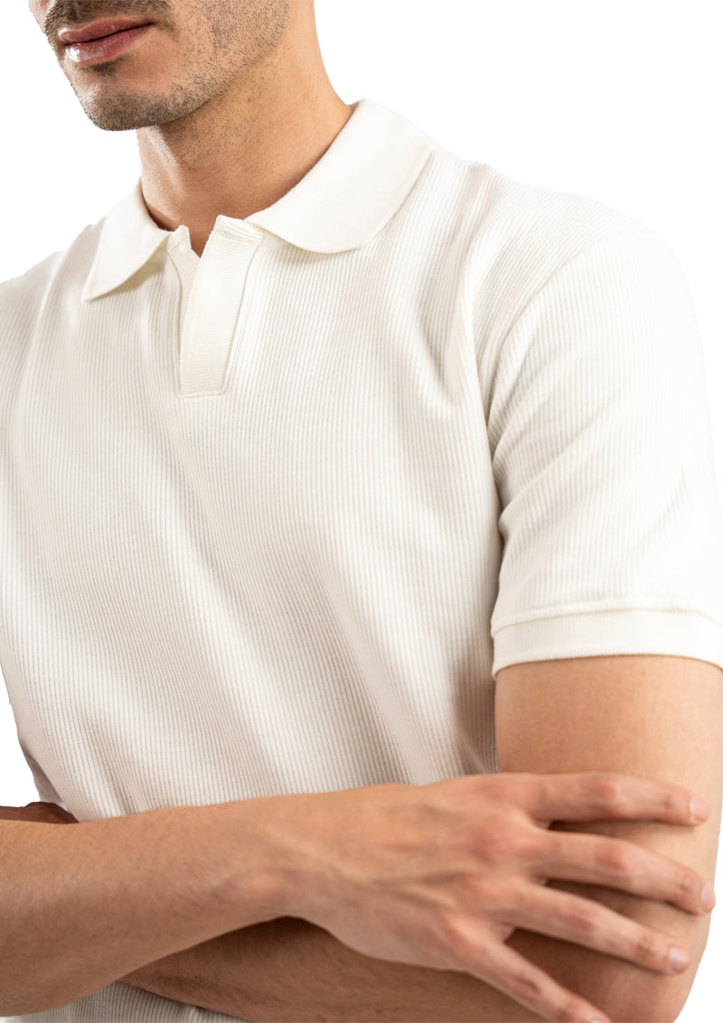 OFF WHITE POLO SHIRT