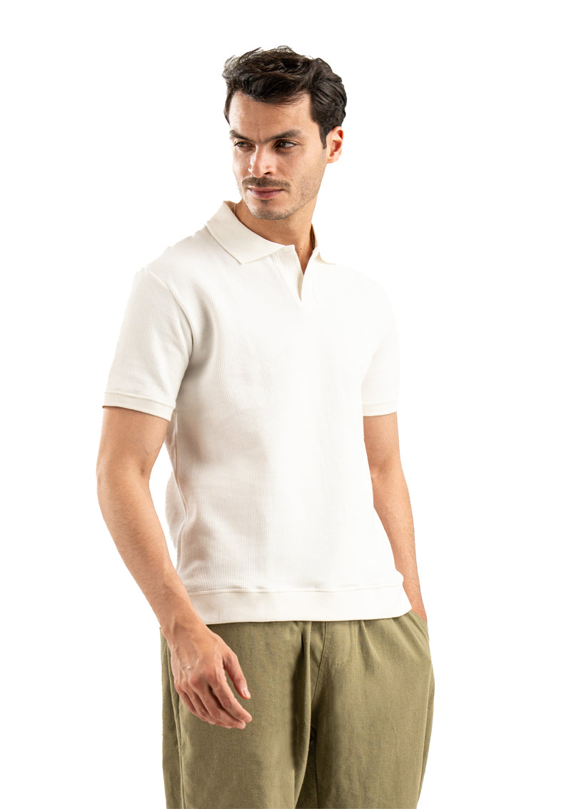 OFF WHITE POLO SHIRT