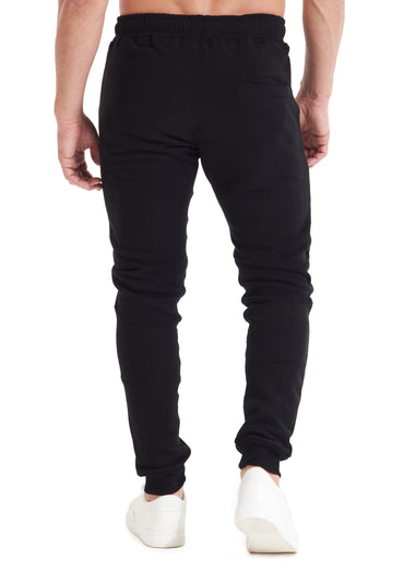 Black Jogger Zipper Pockets