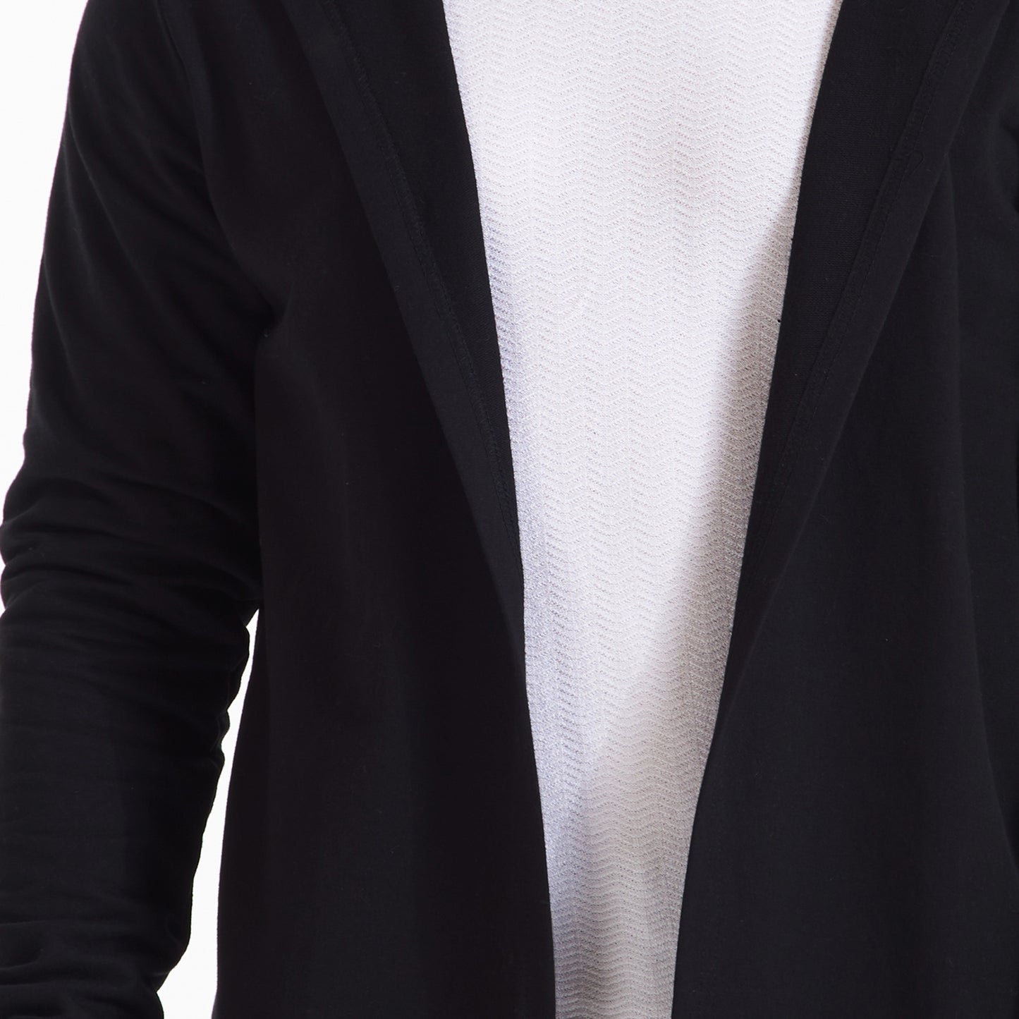 Black cardigan cotton for Him