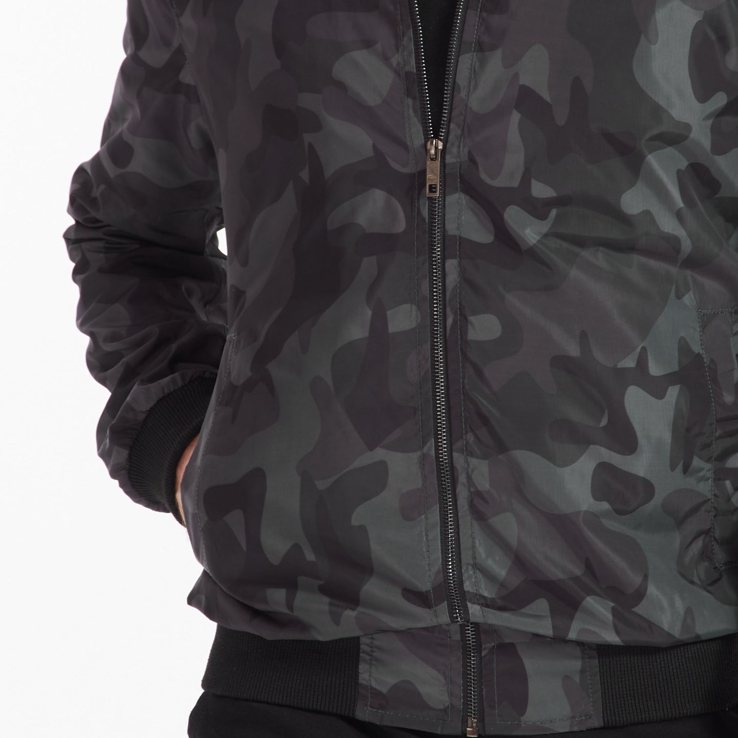 Gray waterproof Jacket Zipper Army