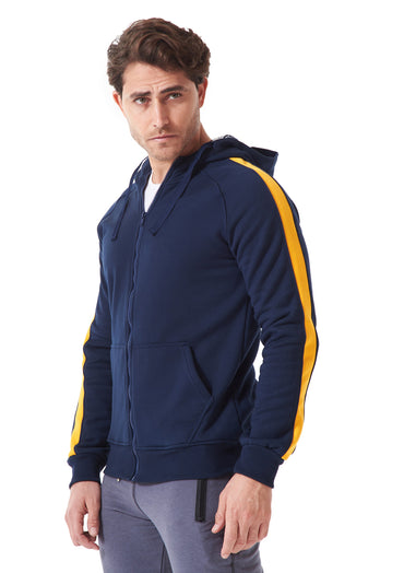 Side Stripe Hoodie Sweatshirt (D.blue)