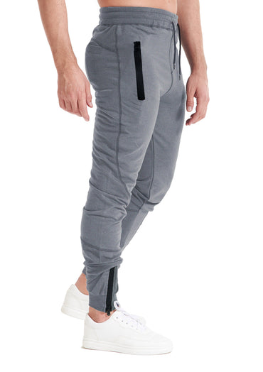 Dirty Gray Jogger Zipper Pockets For Him