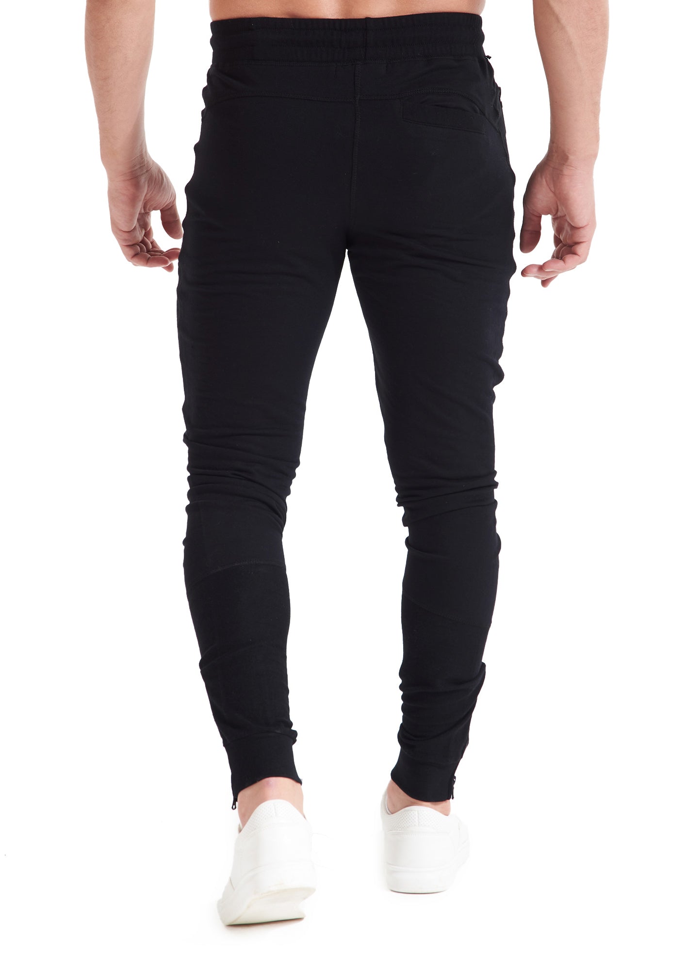 Black Jogger Zipper Pockets For Him