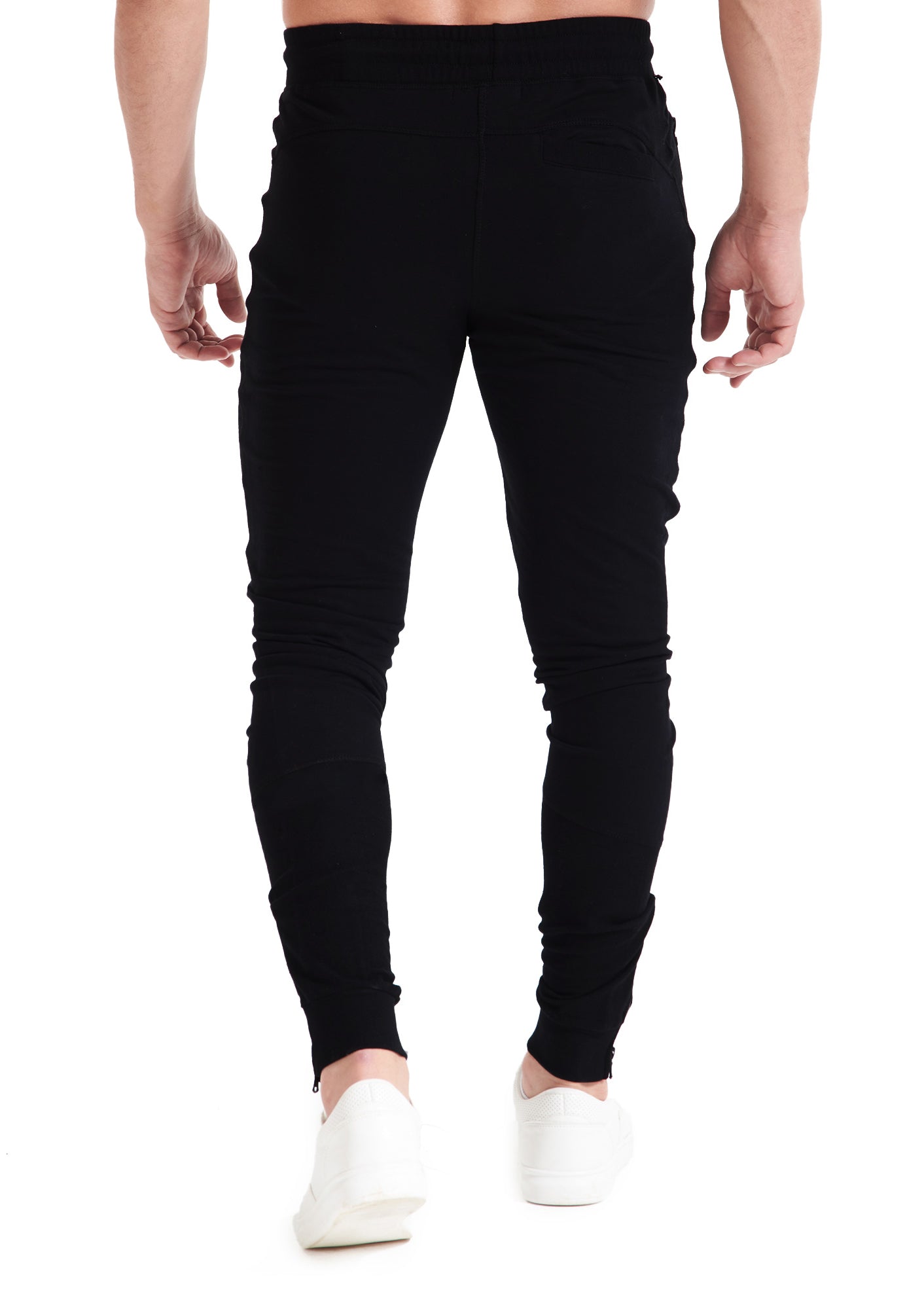 Black Jogger Zipper Pockets For Him
