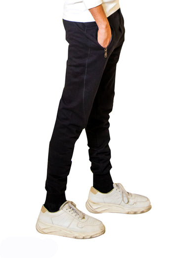 Black Jogger Zipper Pockets For Him