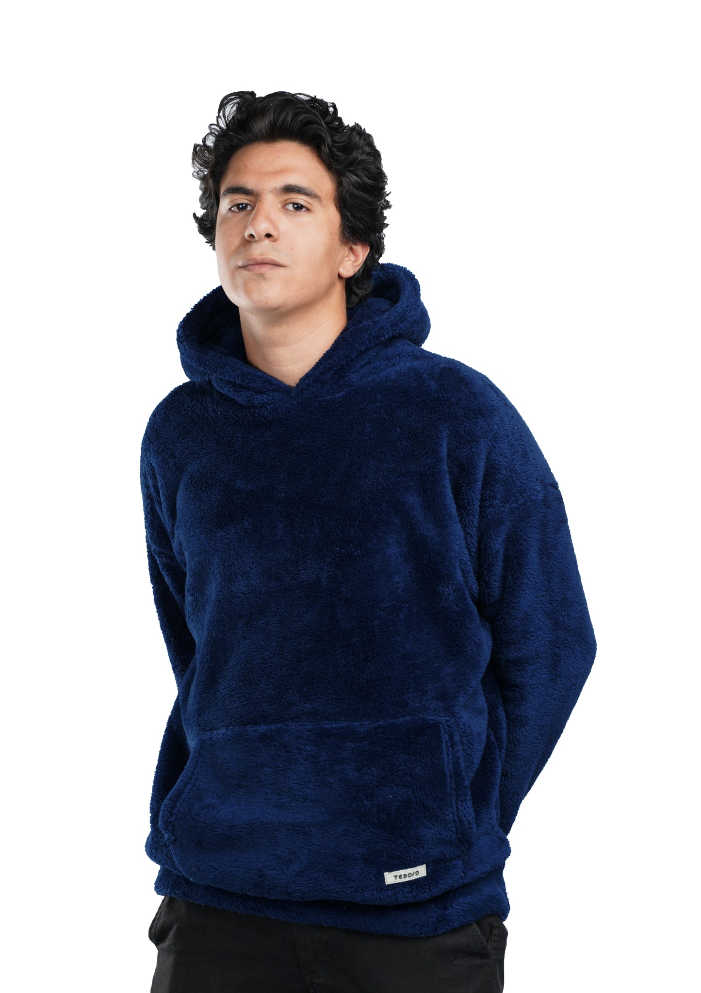 Blue Fur Oversized Hoodie