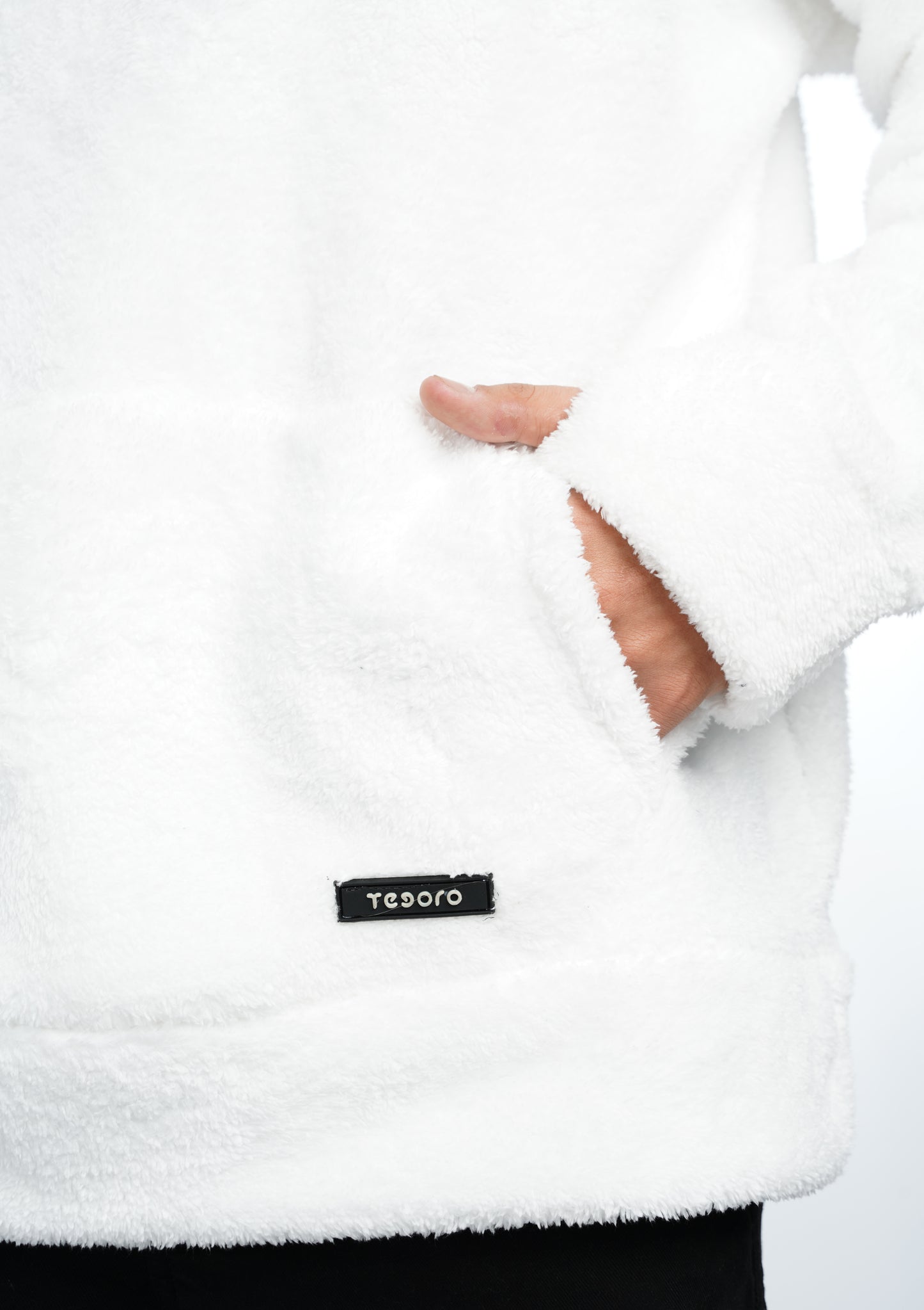 White Fur Oversized Hoodie