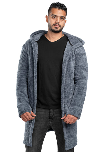 D-Gray Fur cardigan
