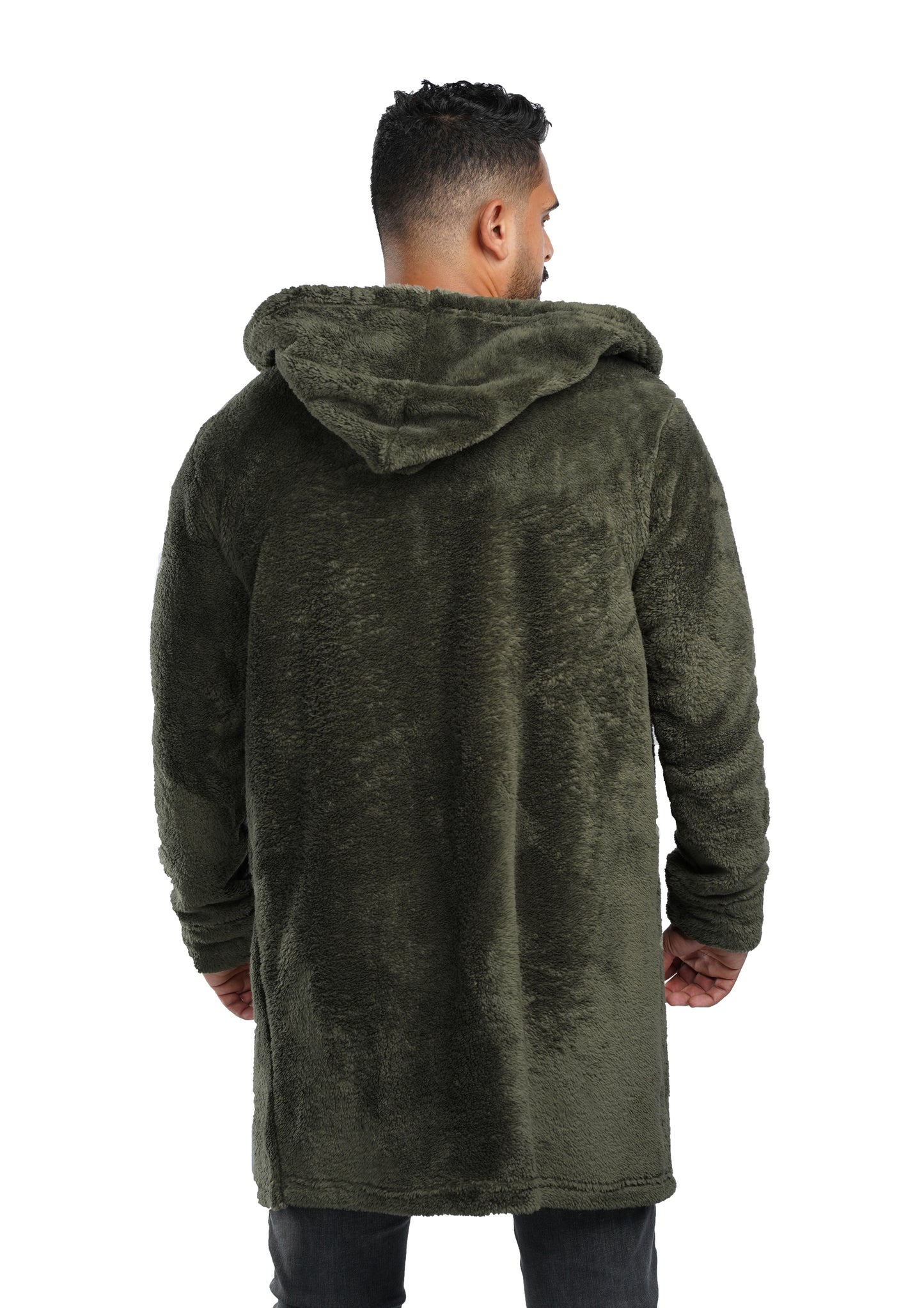 Olive Green Fur cardigan