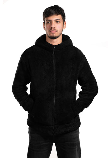 Black Fur Sweatshirt