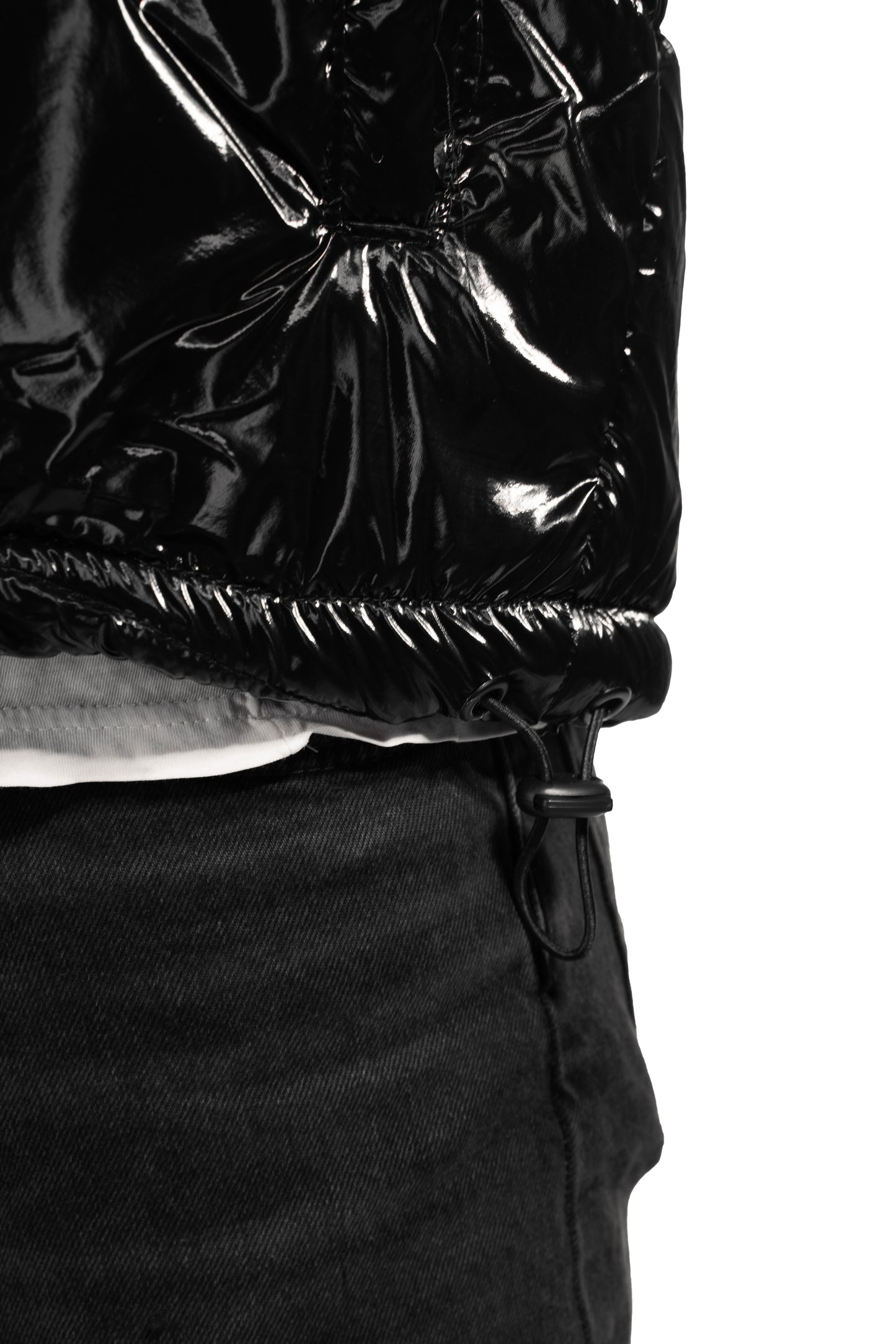 Black Zippered Bomber Jacket