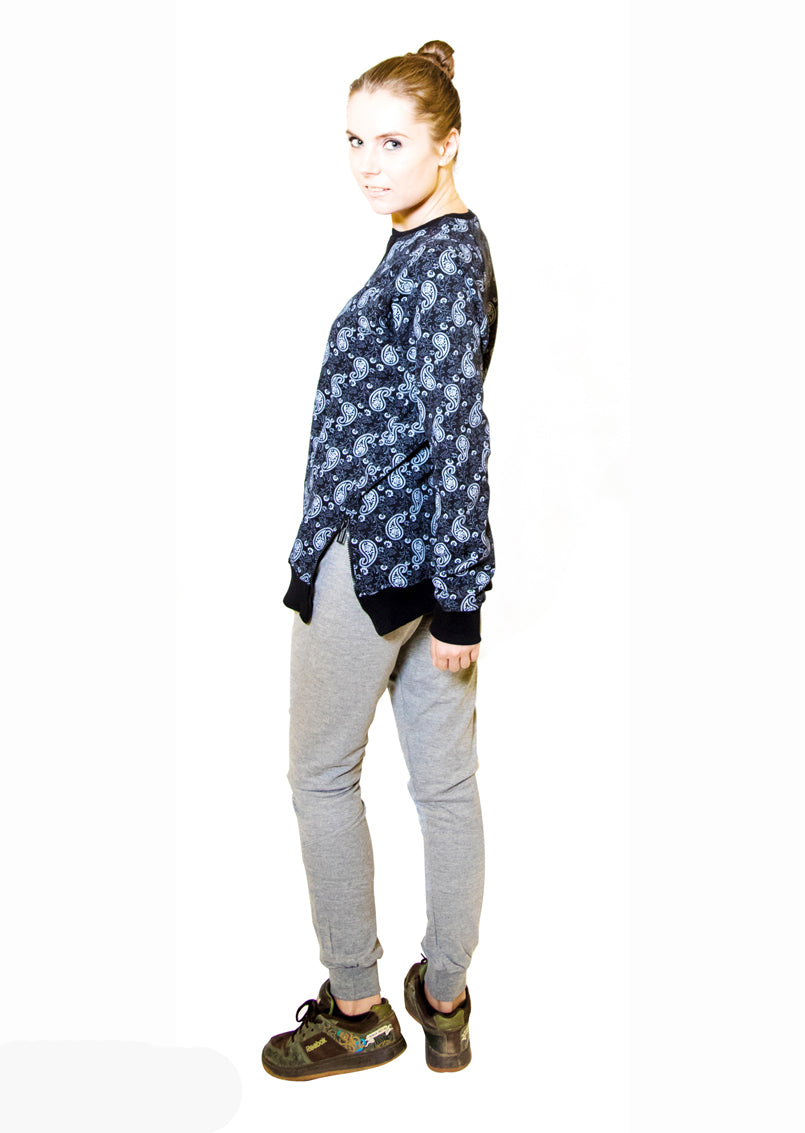 Floral Pattern Round Neck Sweatshirt For Her