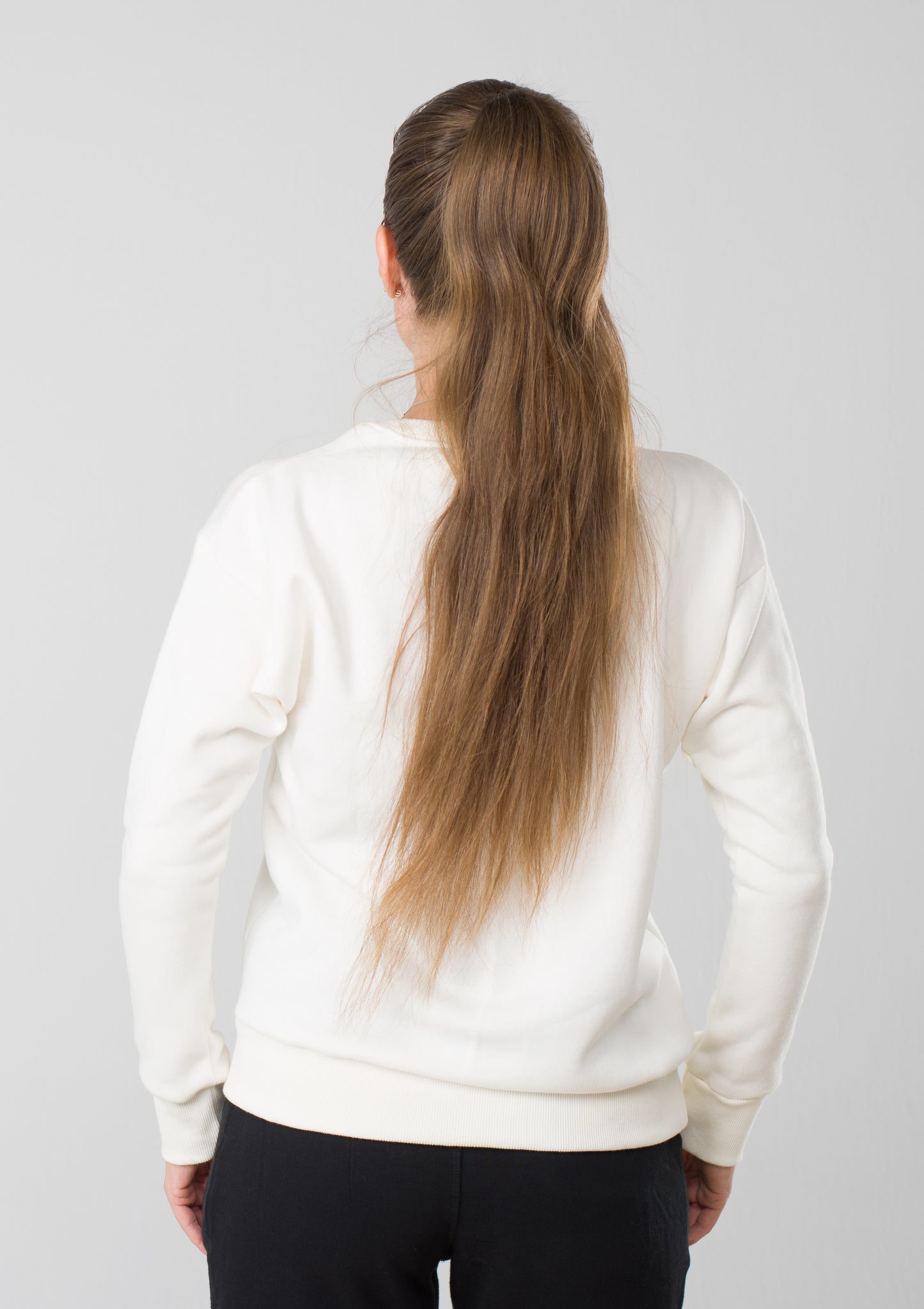 Round Neck Sweatshirt Off white